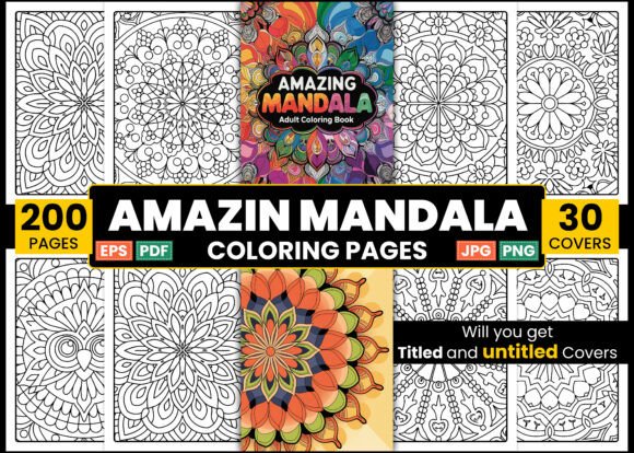Download Amazing Mandala Adult Coloring Book - Man Collection