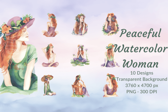 Download Watercolor Woman Relaxation Clip Art Set - Man Collection