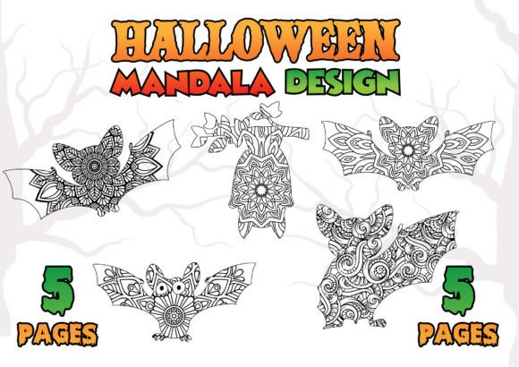 Download Halloween Mandala Design Bat Vol 04 - Man Collection