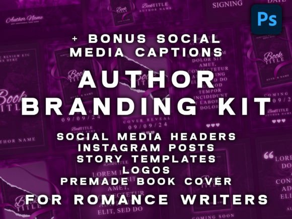 Download Romance Book Social Media Templates Kit - Man Collection