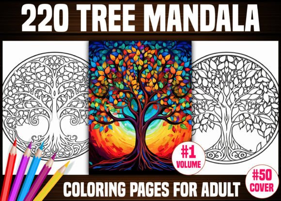Download 220 Tree Mandala Coloring Pages - KDP - Man Collection