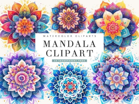 Download Watercolor Mandala Clipart Bundle - Man Collection