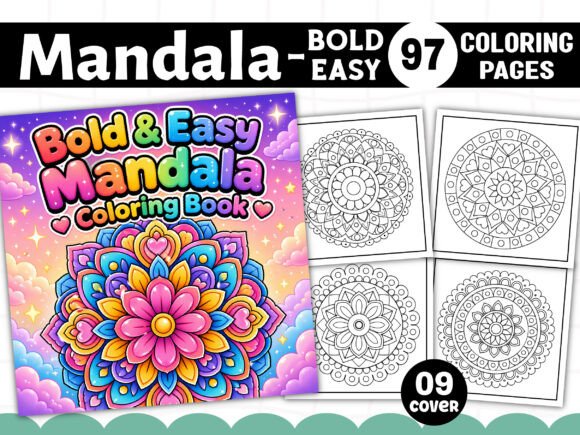 Download Bold and Easy Mandala Coloring Pages - Man Collection