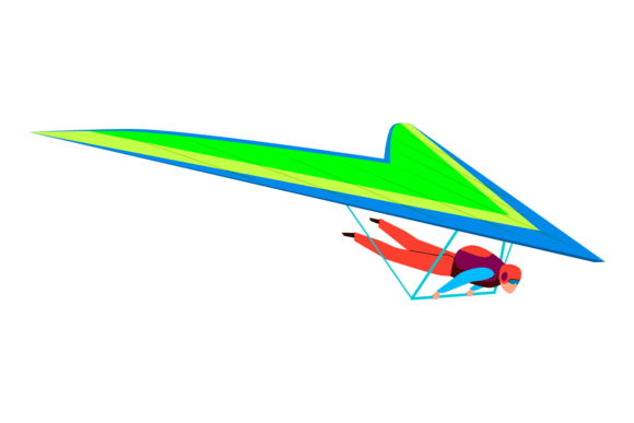 Download Sportsman Flying on Deltaplane. Extreme - Man Collection
