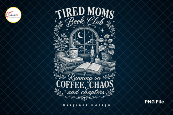 Download Tired Moms Book Club Coffee Mom PNG - Premium Resources