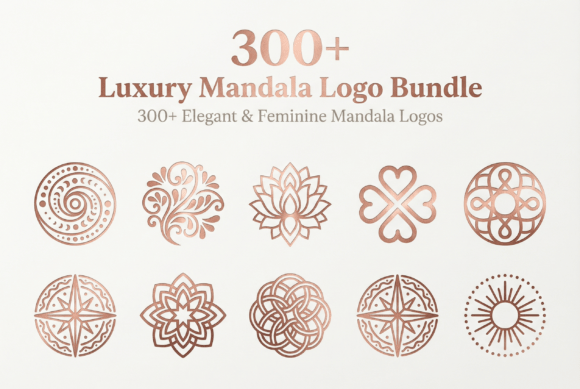 Download 300 Mandala Logo Designs – Geometric Flo - Man Collection